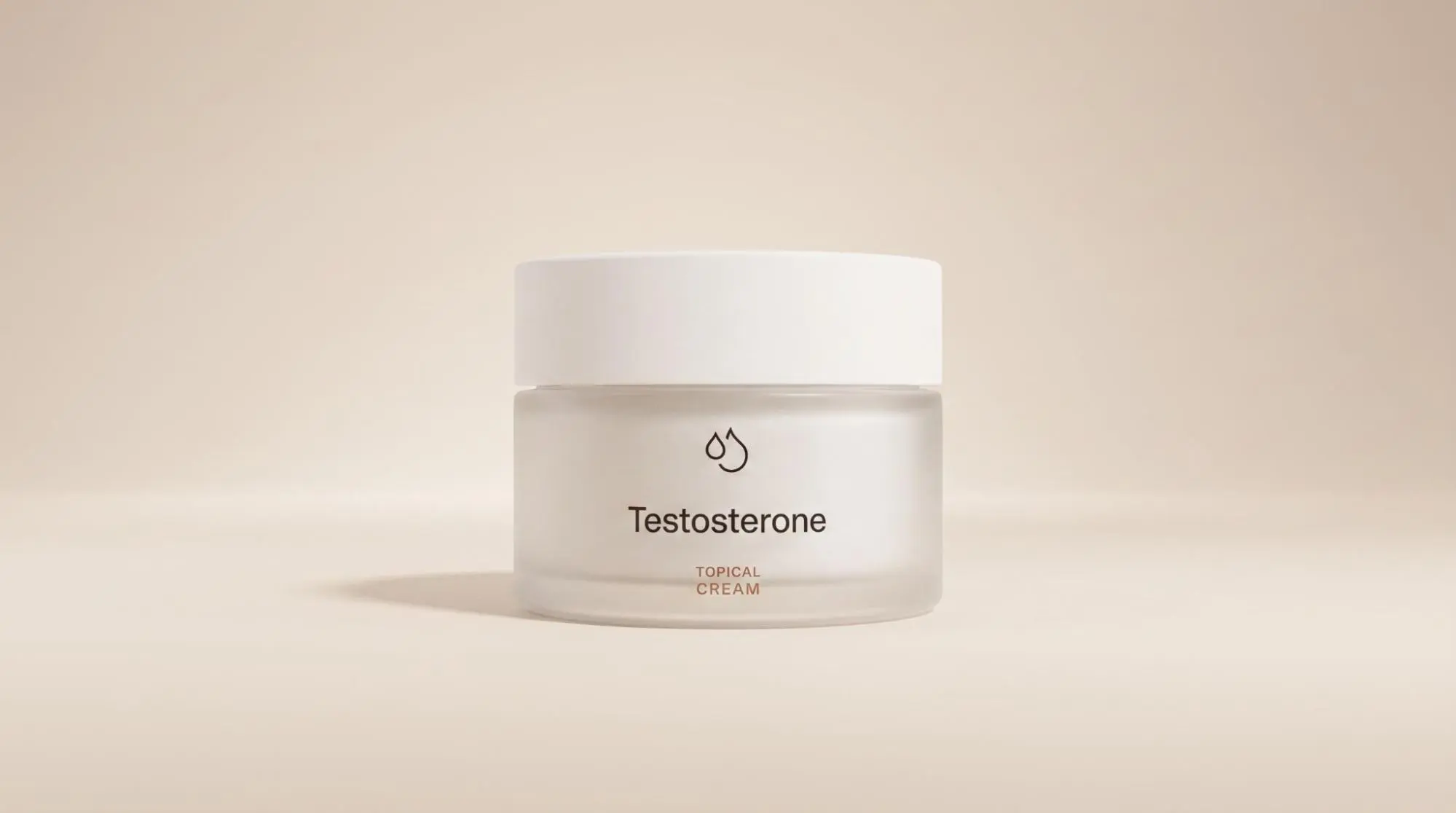 Application of topical testosterone cream to the skin