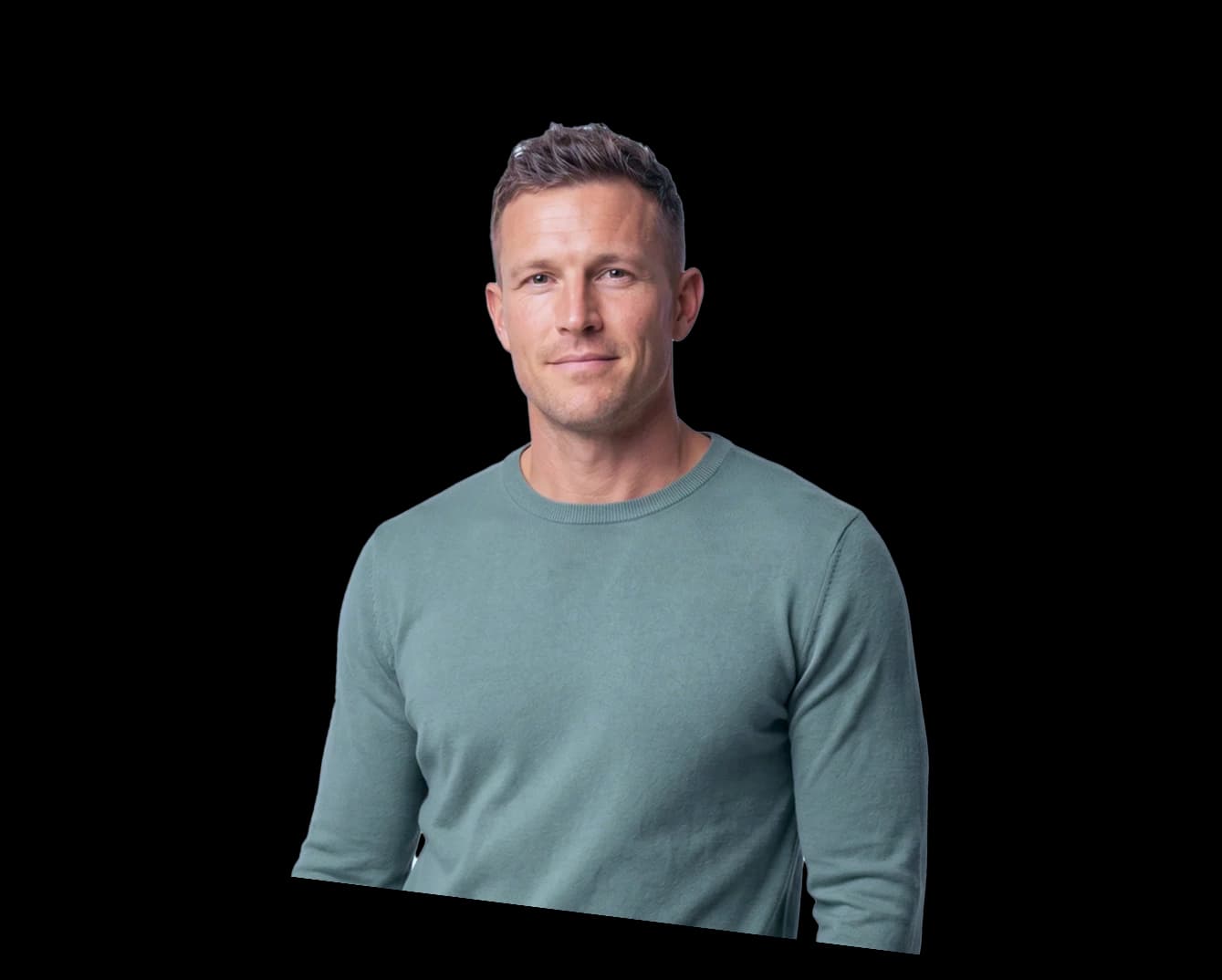 Man looking calm and healthy