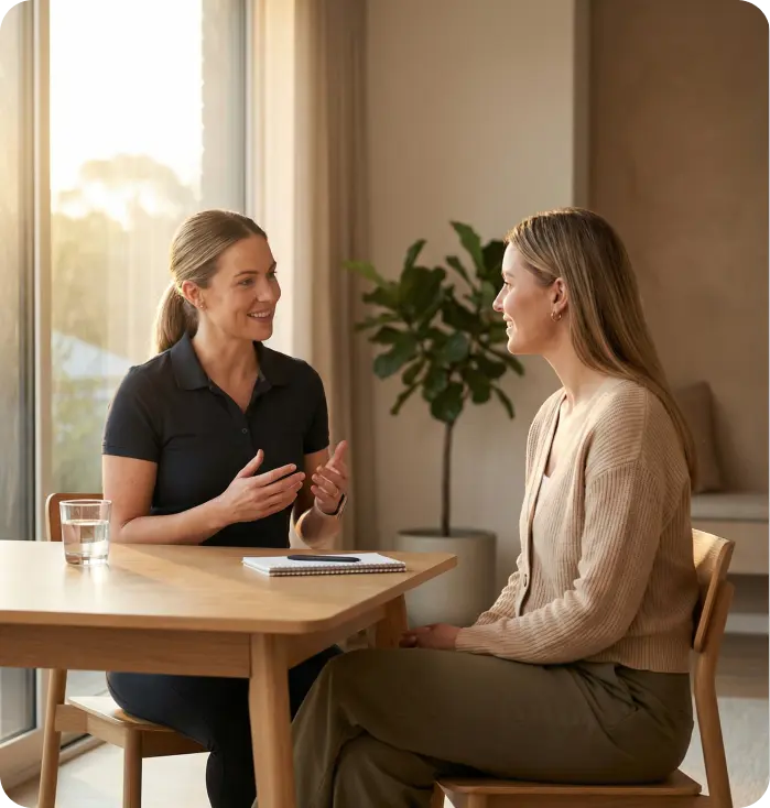 Elderly man sitting on a chair