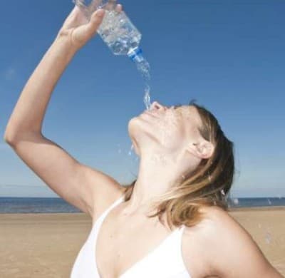 IV Treatment vs. Chugging Water illustration