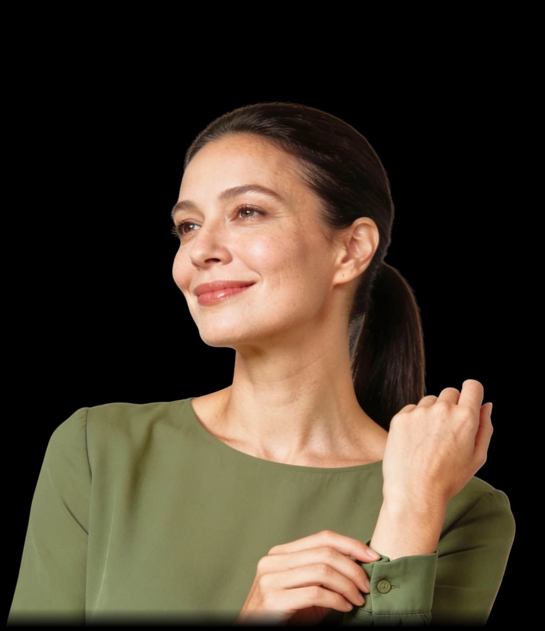 Woman smiling