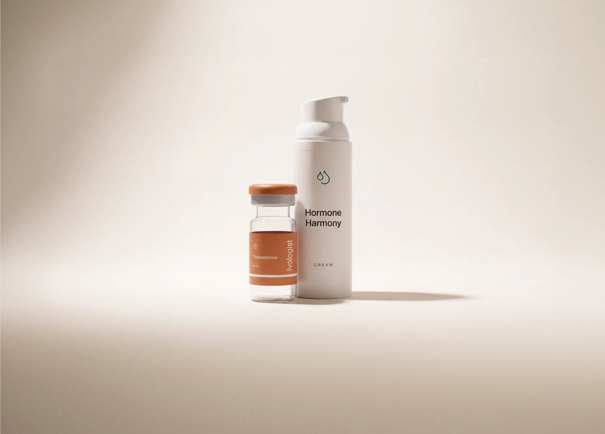 Ivologist Hormone Harmony cream and testosterone vial