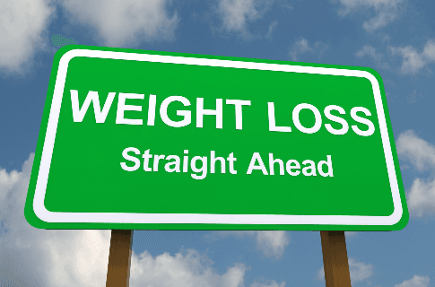 Weight Loss Straight Ahead road sign