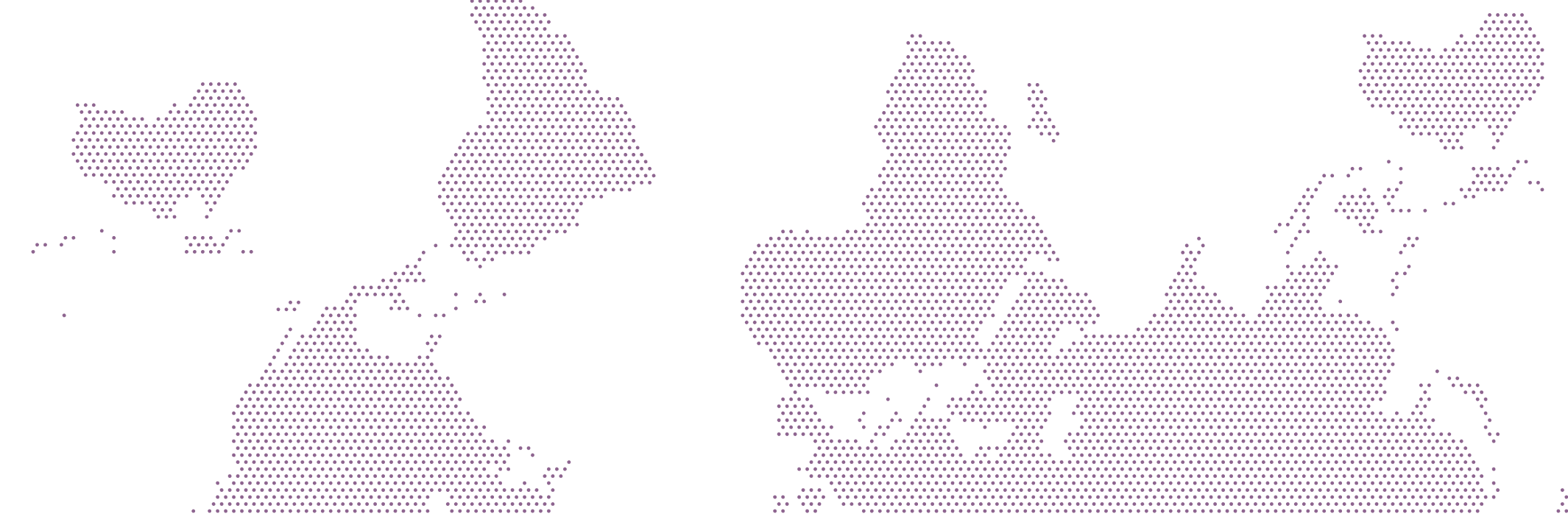 Map showing coverage areas